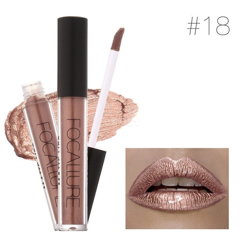 Metallic Matte Vivid Color Non-Stick No fading Waterproof Durable Lip GlossF8D0