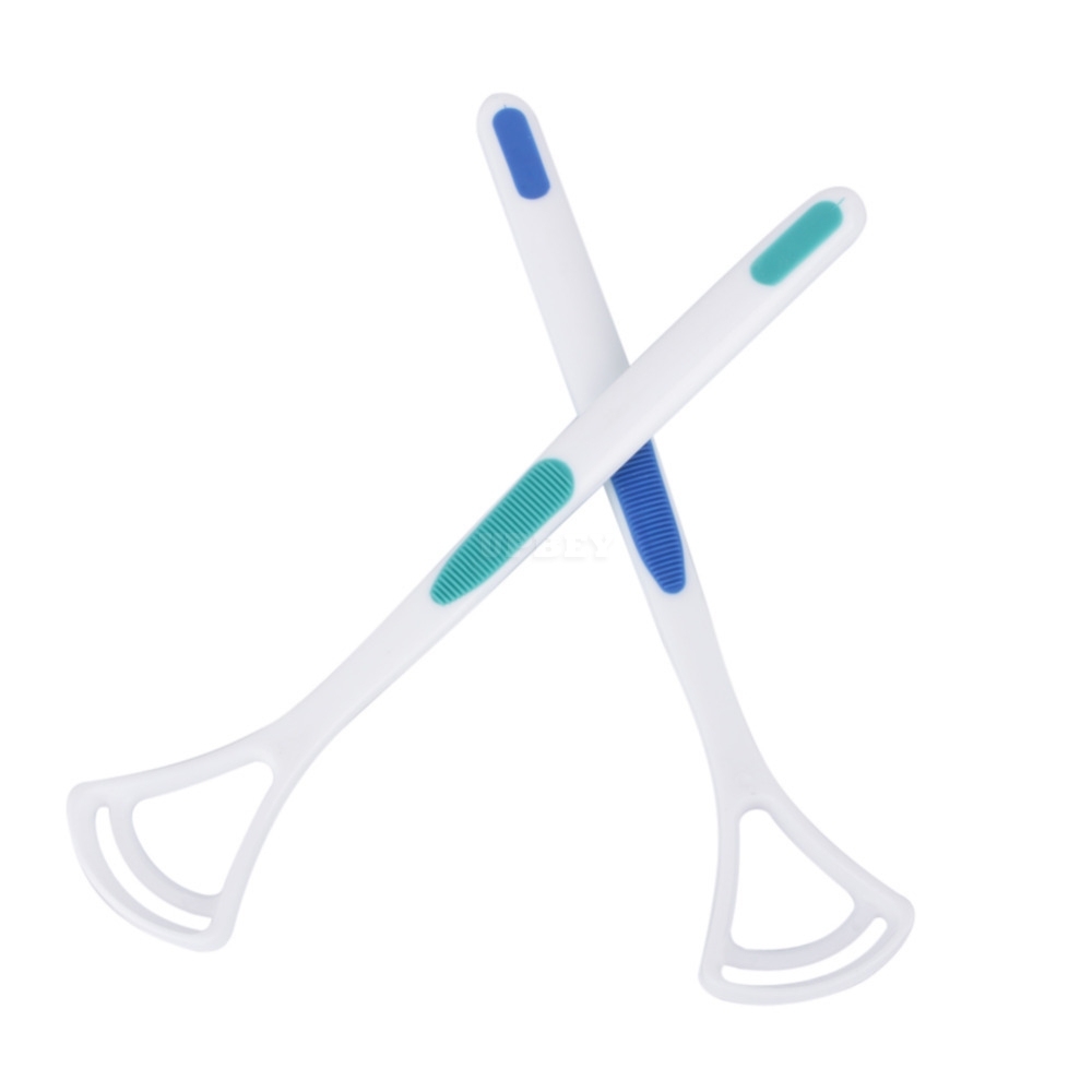 2 Pcs Oral Care Tongue Scraper Cleaner Fresh Breath Oral Hygiene Toothbrush Tools Reduce Tooth Decay