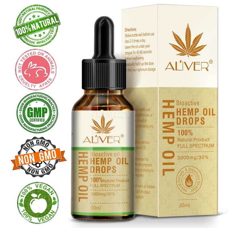 Organic Hemp Seed Oil Pain Relief Massage Oil Herbal Drops Reduce Stress Sleep Aid Body Oil Organic Essential Oils yellow