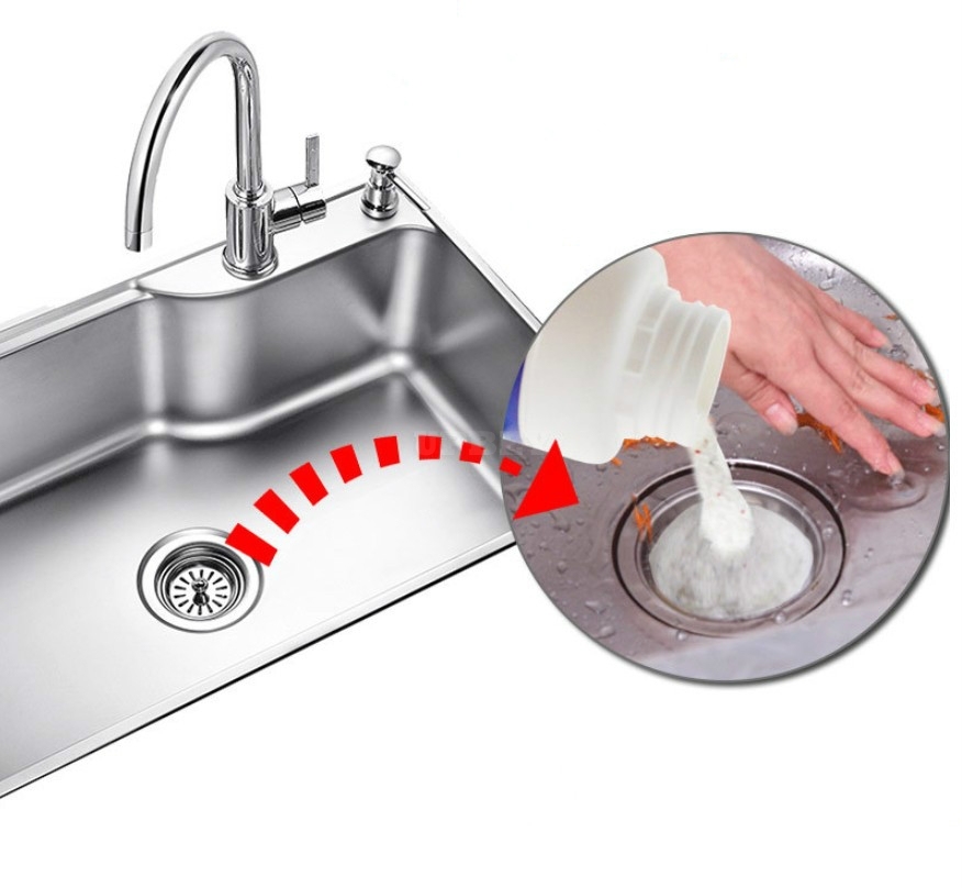 Sink Drain Cleaner Toilet Pipe Cleaner Pipe Dredging Agent Sewer Toilet Dredge Drain Cleaner Bathroom Drain Cleaner 110G