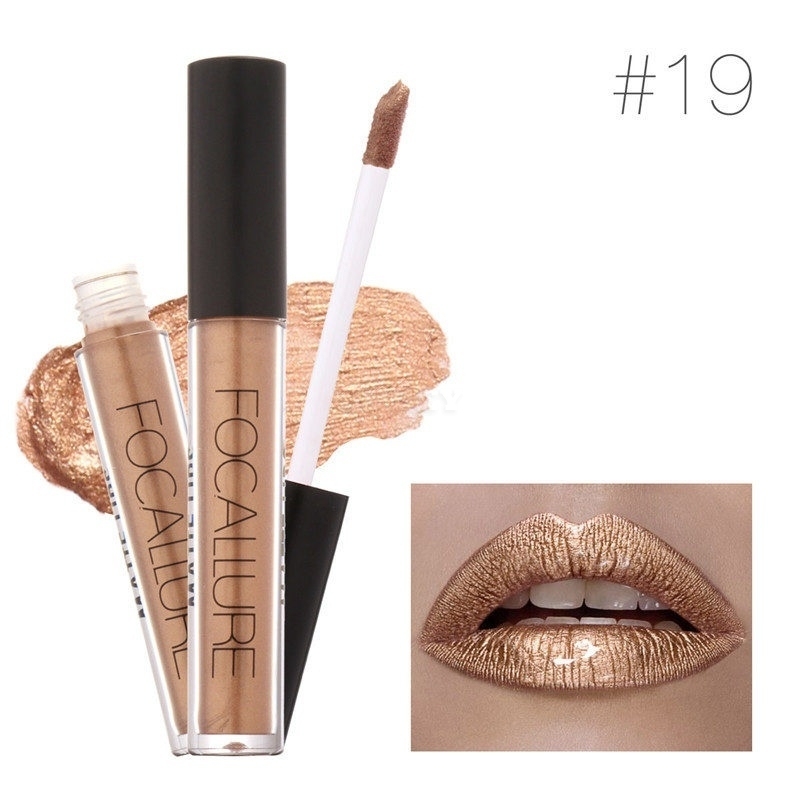 Metallic Matte Vivid Color Non-Stick No fading Waterproof Durable Lip GlossF8D0