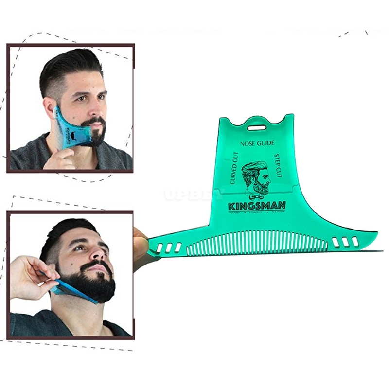 Beard Shaping Styling Template Beard Comb Men Shaving Tools Hair Beard Trim Template Comb purple