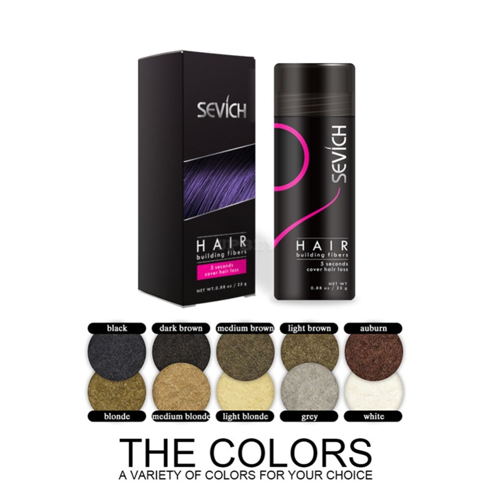 Beauty Cosmetic Plants Hair Fibers Spray Powder Hair Growth Treatment Fibers 25g black