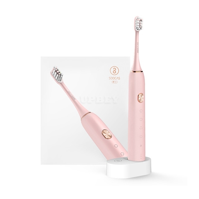Adult Waterproof Ultrasonic Automatic Toothbrush USB Rechargeable Toothbrush Pink