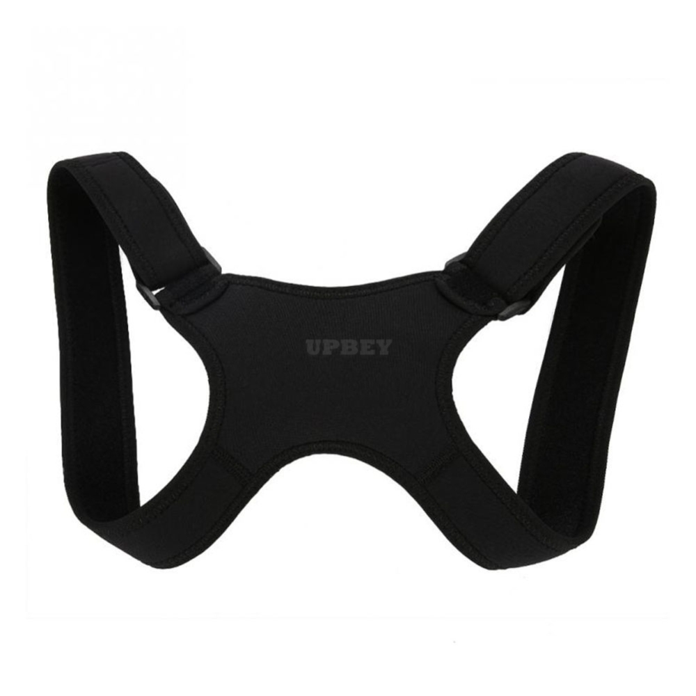 Posture Corrector Adjustable Upper Back Shoulder Brace Clavicle Support  black_One size