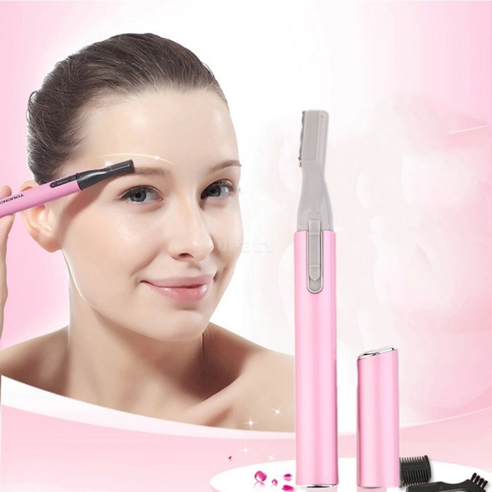 J-AA 210 Electric Eyebrow Trimmer Shaver Portable Face Hair Remover Tool Pink_0.9