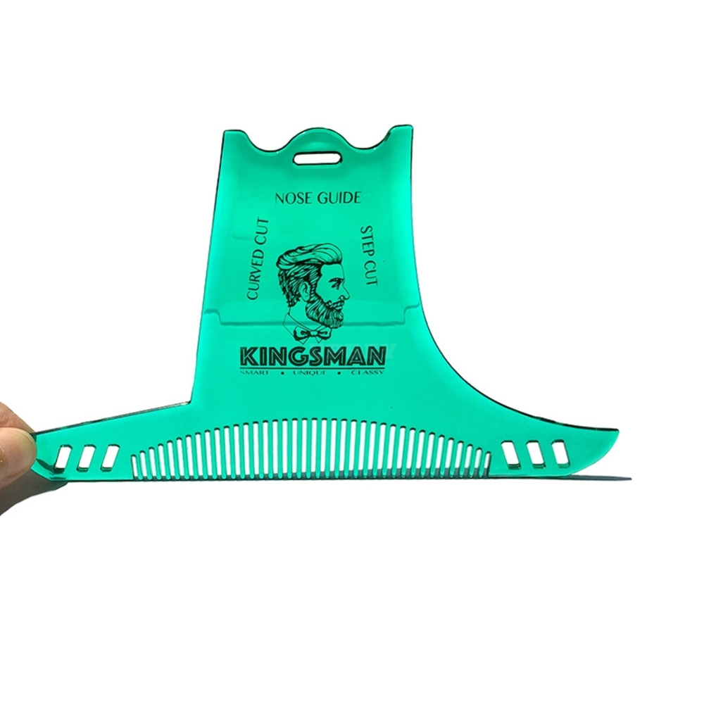 Beard Shaping Styling Template Beard Comb Men Shaving Tools Hair Beard Trim Template Comb green
