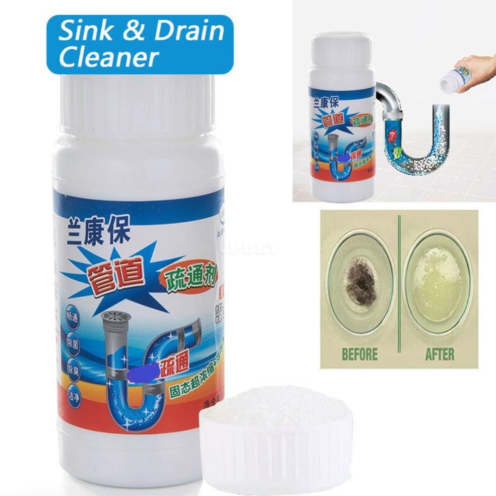 Sink Drain Cleaner Toilet Pipe Cleaner Pipe Dredging Agent Sewer Toilet Dredge Drain Cleaner Bathroom Drain Cleaner 110G