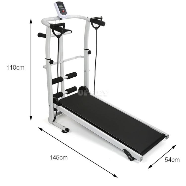 M9 New 3 In 1 Household Mechanical Treadmill With LCD Display Low Noise Walking Machine Foldable Home Trainer Fitness Equipment
