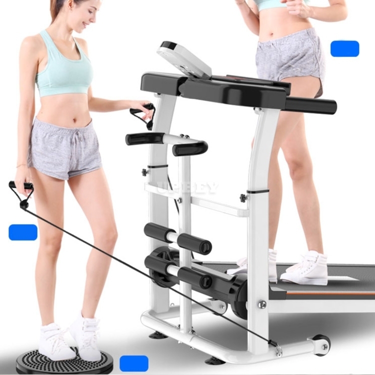 M9 New 3 In 1 Household Mechanical Treadmill With LCD Display Low Noise Walking Machine Foldable Home Trainer Fitness Equipment