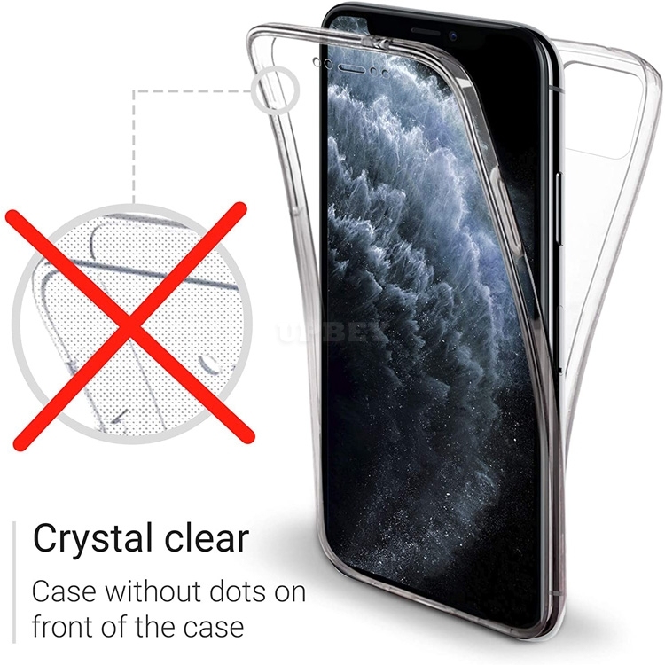 Cover Case TPU for iPhone Protect Clear Front + Back for Apple 12 / 11 / 11 Pro / 11 Pro Max / SE 2020 / X-XS / XS Max / XR / 7-8 / 7-8 Plus / 6-6S / 