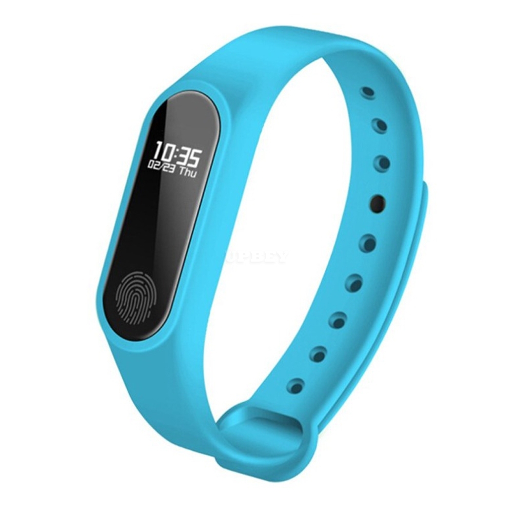 M2 Portable Heart Rate Monitor Water Resistance Fitness Pedometer Multi-Functional Sport Bracelet Blue