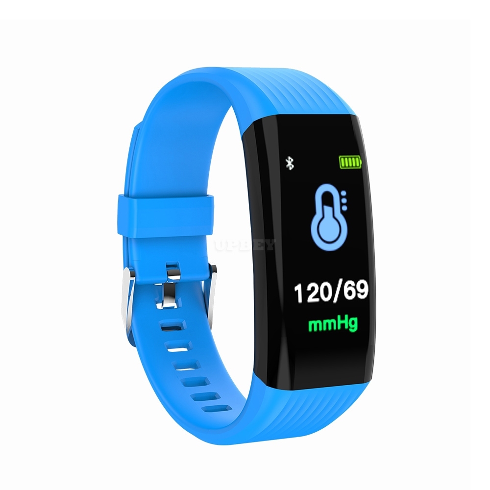L2B38-B06 Sports Wristband Heart Rate Monitor Smart Band Blood Pressure Steps Calories Mileage Tracker Fitness Bracelet Blue