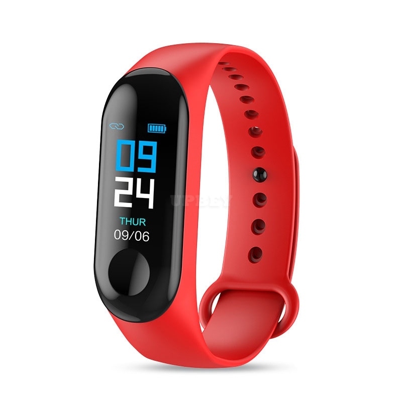 M3 Smartband Fitness Tracker Smart Bracelet Blood Pressure Heart Rate Monitor Waterproof Smart Band  red