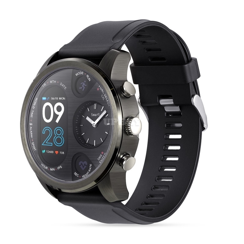 Sport Smart Watch Stainless Steel Fitness Activity Tracker IP68 Waterproof Smartwatch Black