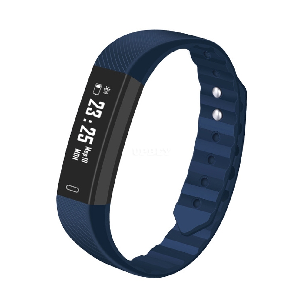 115 Sports Smart Watch Men Women Fitness Fashion Tracker Monitor Bracelet Wrist Alarm Clock Bluetooth Reminder Blue