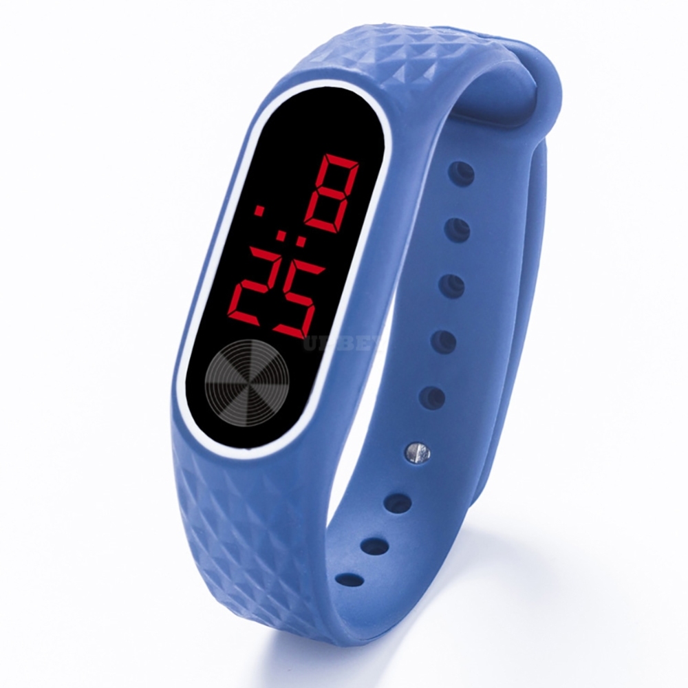 Kids Watch Bracelet LED Digital Sport Wrist Watch For Child Boys Girls New Electronic Clock  Blue Pearl