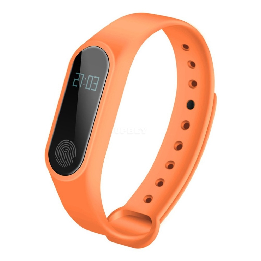 M2 Portable Heart Rate Monitor Water Resistance Fitness Pedometer Multi-Functional Sport Bracelet Orange