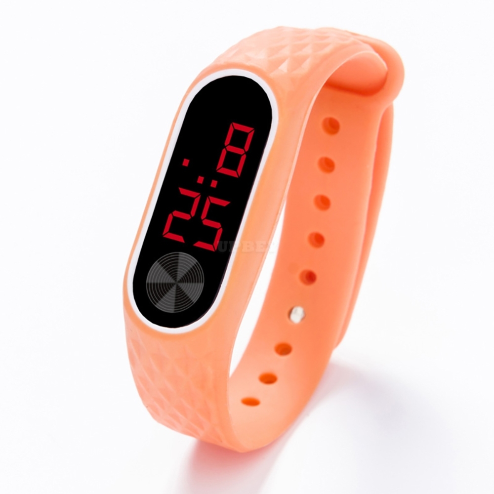 Kids Watch Bracelet LED Digital Sport Wrist Watch For Child Boys Girls New Electronic Clock  Orange