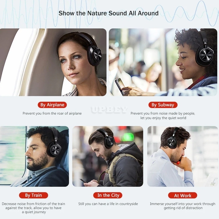 Bluedio T7 Plus Wireless Headphone Active Noise Cancelling User-defined Bluetooth Headphone SD Card Slot