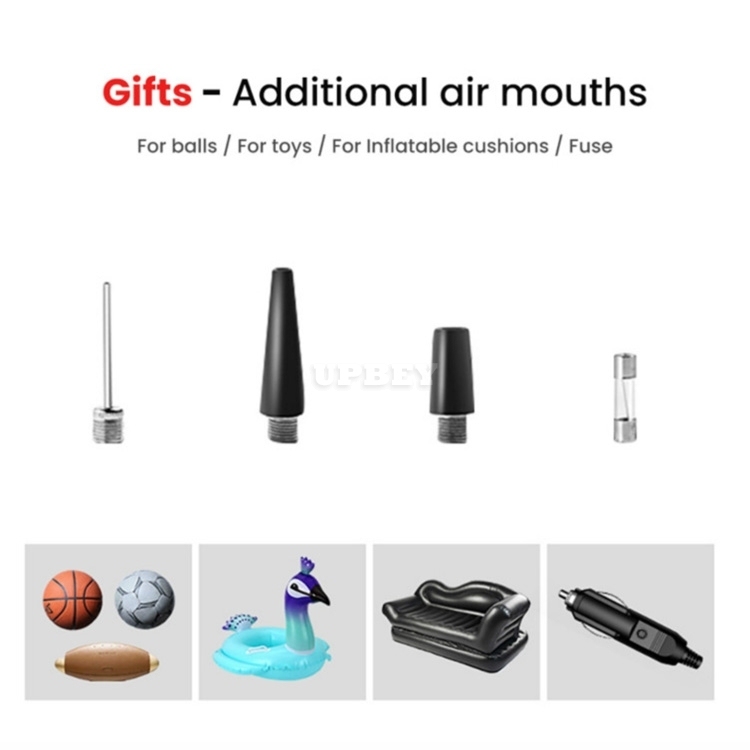 LC-301 Mini Air Pump Compressor Portable Inflator Car Adaptor Tyre Ball LED with Light Bicycle MTB Fast