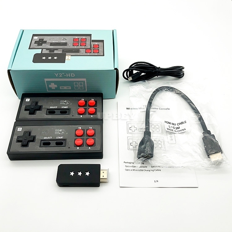 Y2 Plus HD Game Mini Console Built 621in1 Classic Games HDMI 4K Ultra HD TV Handheld Dual Payer Wireless Retro Videogame Connected