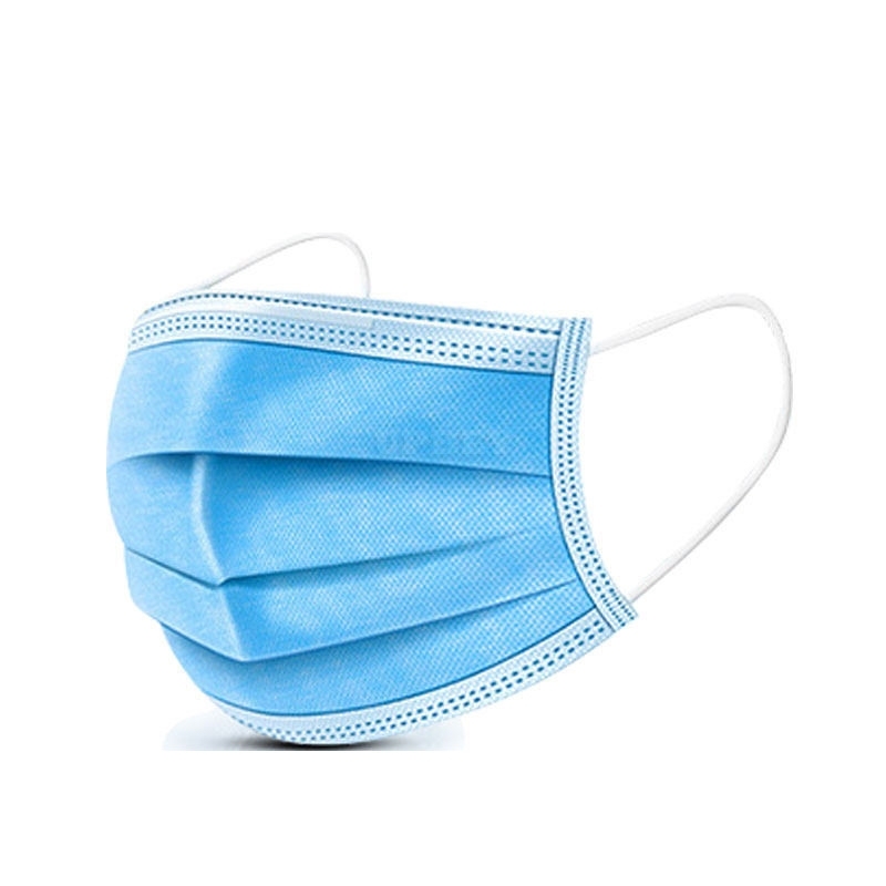 100pcs Disposable Non-woven Three-layer Mask Blue Hang Ear Style Protective Mask