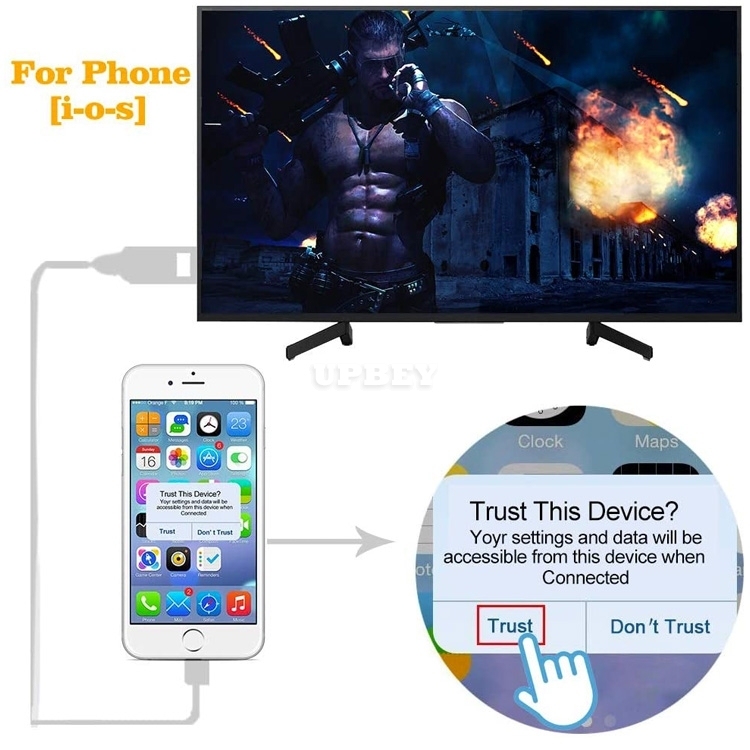 Converter HD Cable USB to HDMI MHL Video Audio Convert Adapter Look Smartphone on TV for iPhone, Samsung, Huawei, Xiaomi, Tablet, Ipad Universal