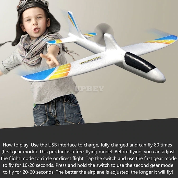 Flying LED Airplanes USB Charging Luminous Electric Hand Throwing Glider Soft Foam Coloured Lights Launch Toy for Children Gift Kids Fun