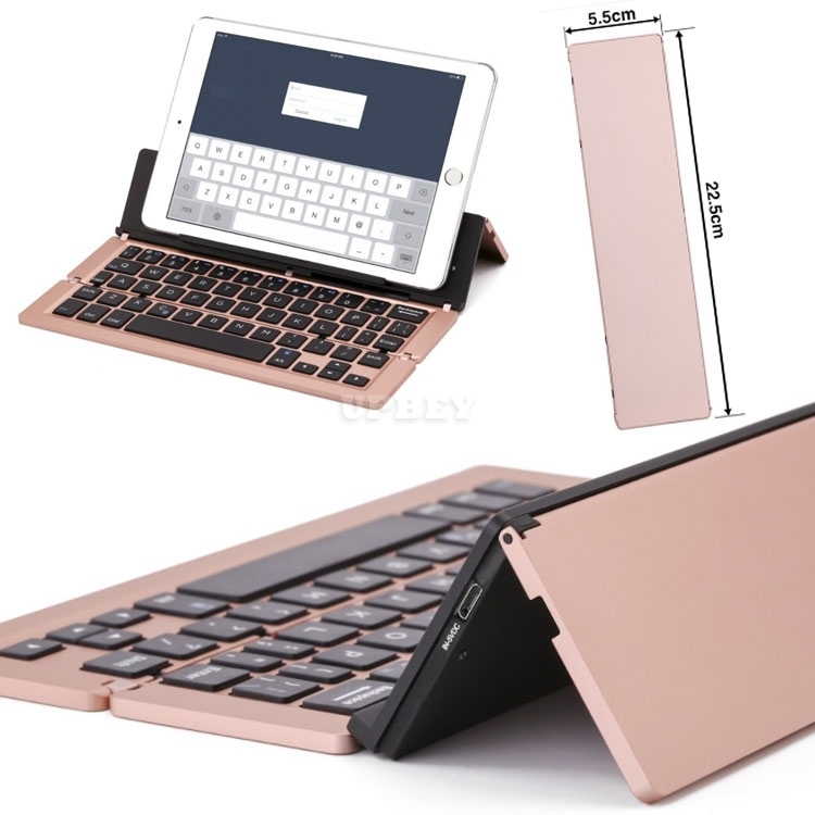 Mini Bluetooth Folding Keyboard Three-System Smartphone Tablet Computer Aluminum Alloy Wireless tri-fold for IOS Android Windows