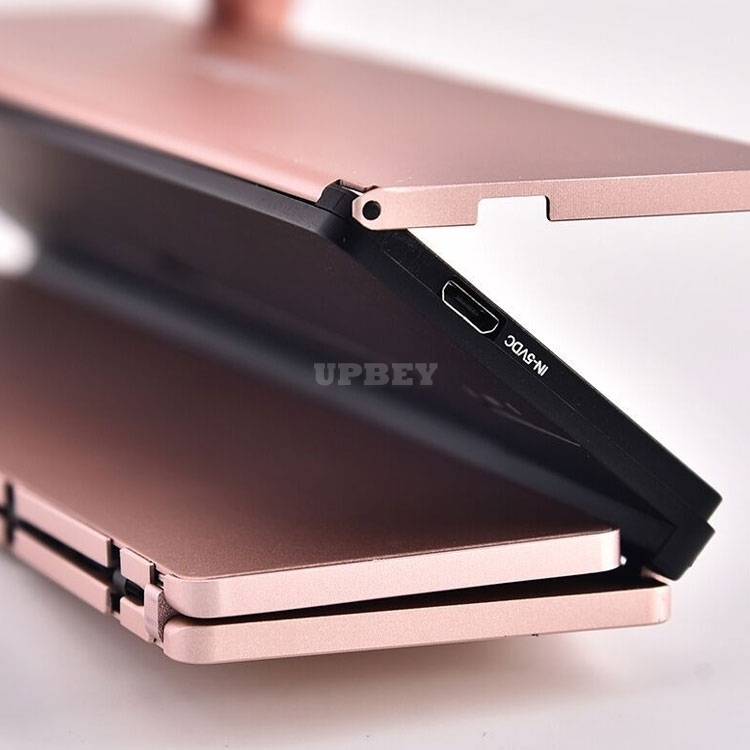 Mini Bluetooth Folding Keyboard Three-System Smartphone Tablet Computer Aluminum Alloy Wireless tri-fold for IOS Android Windows