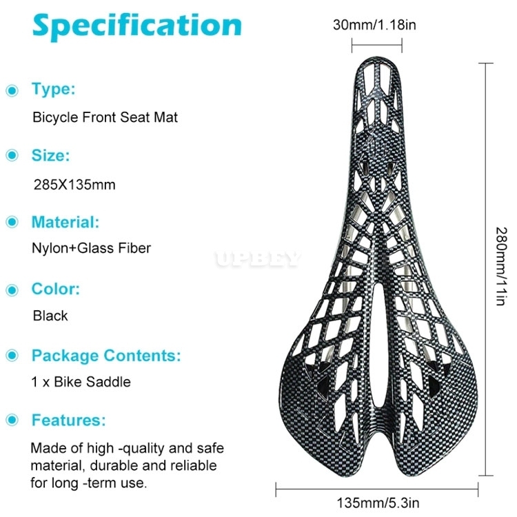 Carbon Seat Mountain Bike Road Bicycle Plastic Saddle Racing Riding Saddle Cycling Equipment Parts Fiber Hollow