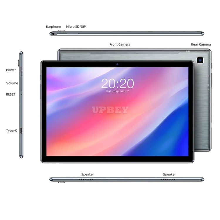 Teclast P20HD 10.1" Android 10 Tablet 1920x1200 SC9863A Octa Core 4GB RAM 64GB ROM 4G Network AI Speed-up PC Dual Wifi