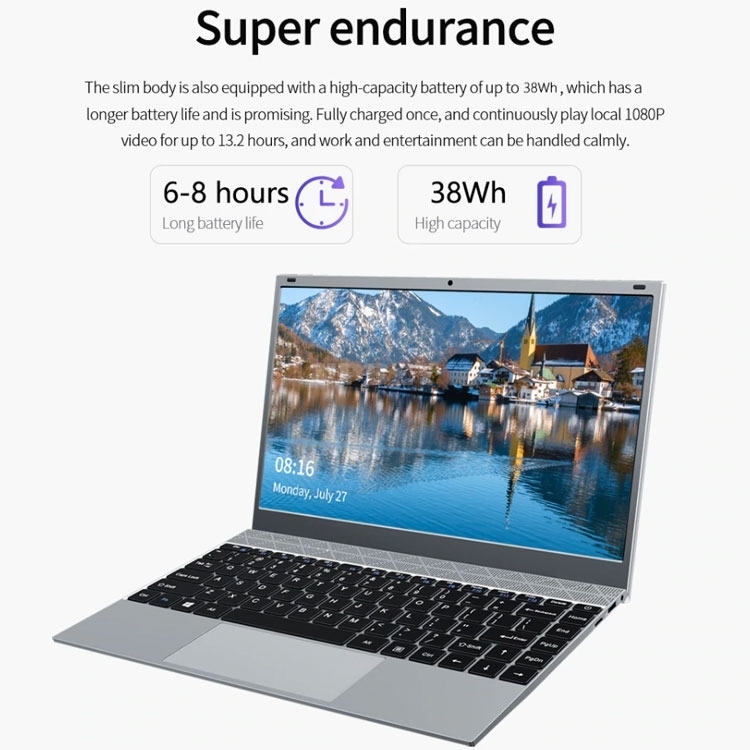 Laptop KUU XBOOK 14.1 Inch 8GB DDR4 RAM 256G SSD Notebook Windows 10 Intel J4115 Quad core Keyboard for Student Business
