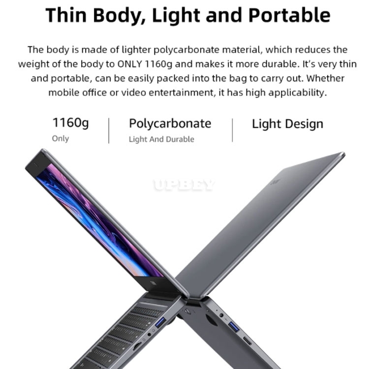 CHUWI HeroBook Pro+, 13.3 Inch, 3200*1800 Resolution, Intel Celeron J3455 Processor, LPDDR4 8GB, 128GB ROM, Windows 10