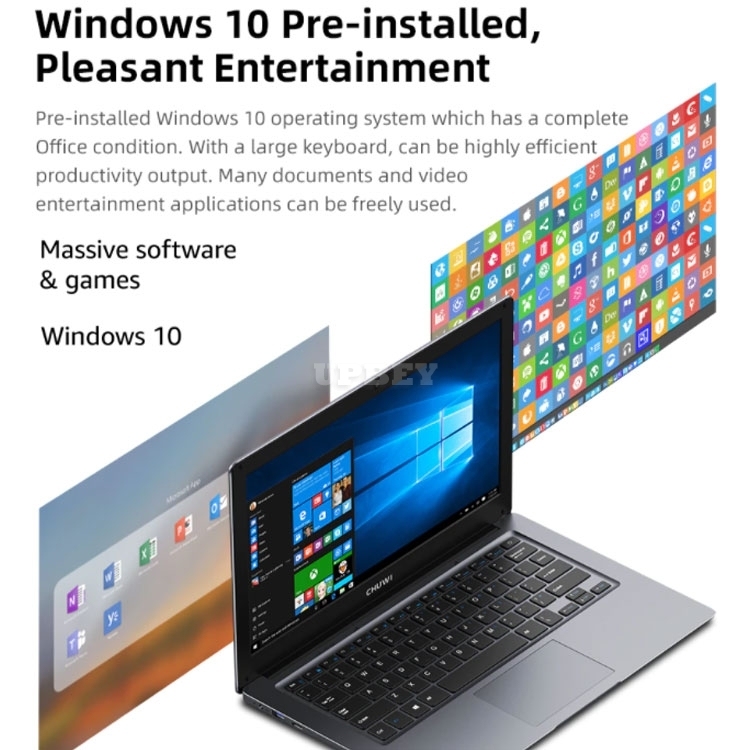 CHUWI HeroBook Pro+, 13.3 Inch, 3200*1800 Resolution, Intel Celeron J3455 Processor, LPDDR4 8GB, 128GB ROM, Windows 10