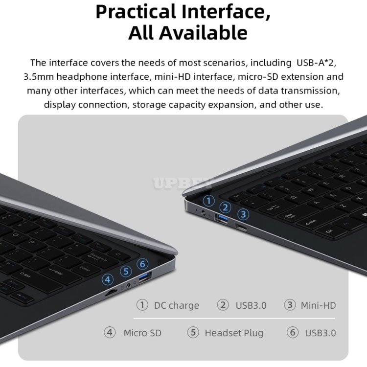 CHUWI HeroBook Pro+, 13.3 Inch, 3200*1800 Resolution, Intel Celeron J3455 Processor, LPDDR4 8GB, 128GB ROM, Windows 10