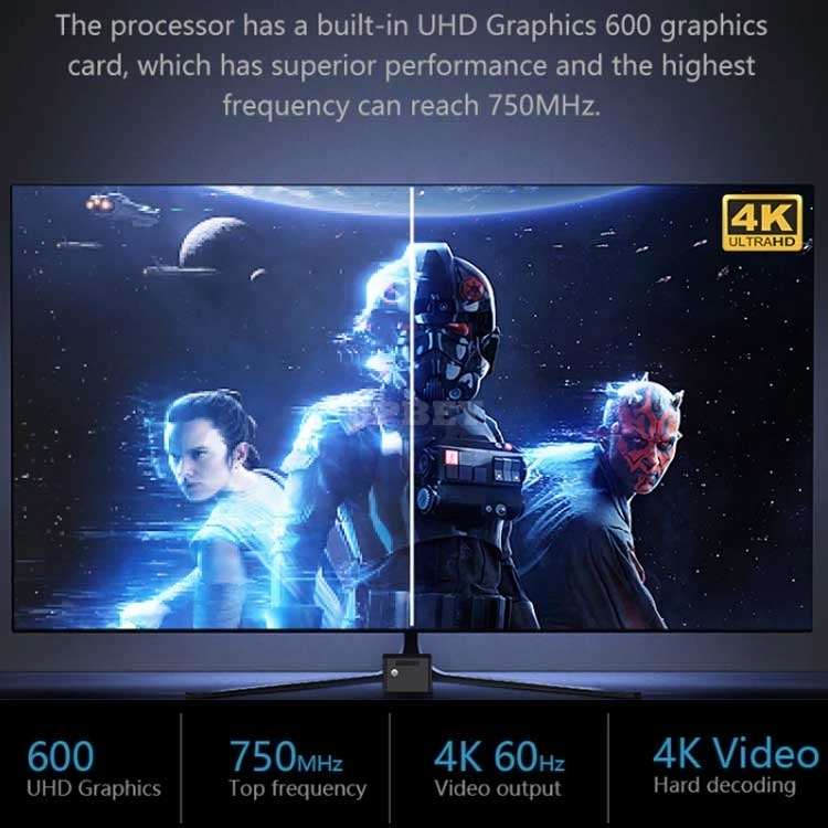 CHUWI LarkBox 4K Mini PC Intel Celeron J4115 Quad Core 6GB RAM 128GB ROM Windows 10 Desktop Computer HD USB-C