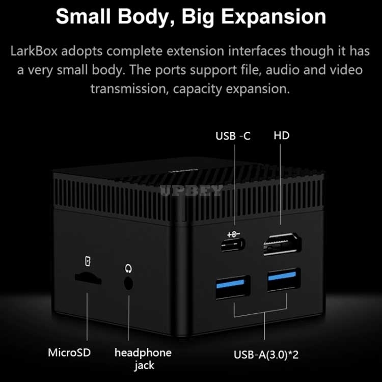CHUWI LarkBox 4K Mini PC Intel Celeron J4115 Quad Core 6GB RAM 128GB ROM Windows 10 Desktop Computer HD USB-C