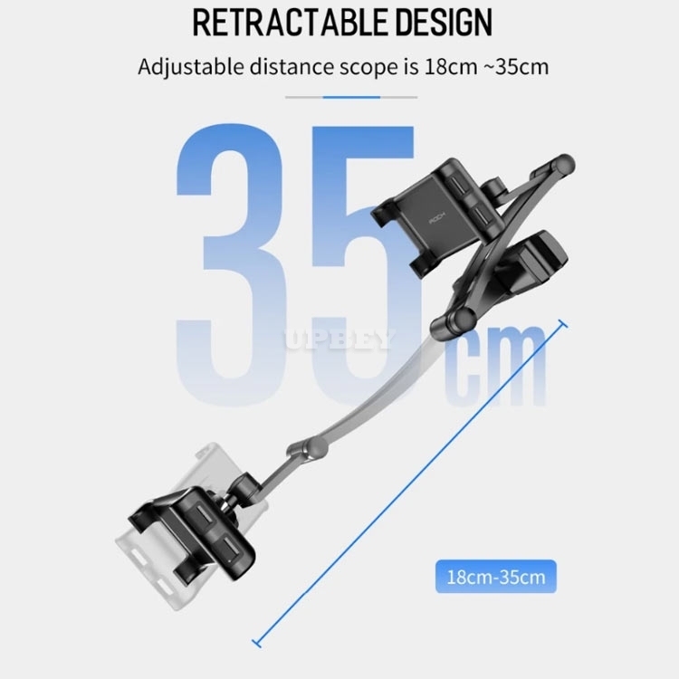 ROCK Universal Car Rear Pillow Phone Holder Tablet Stand for iPhone iPad Tablet 4.5-10.5” Back Seat Headrest Mount Bracket Strong