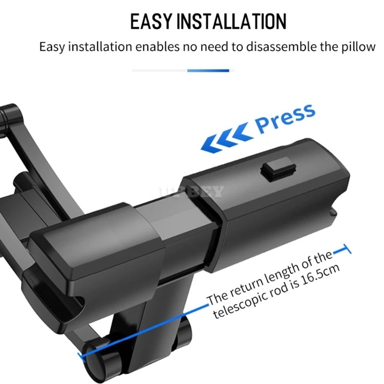 ROCK Universal Car Rear Pillow Phone Holder Tablet Stand for iPhone iPad Tablet 4.5-10.5” Back Seat Headrest Mount Bracket Strong