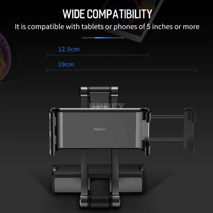 ROCK Universal Car Rear Pillow Phone Holder Tablet Stand for iPhone iPad Tablet 4.5-10.5” Back Seat Headrest Mount Bracket Strong