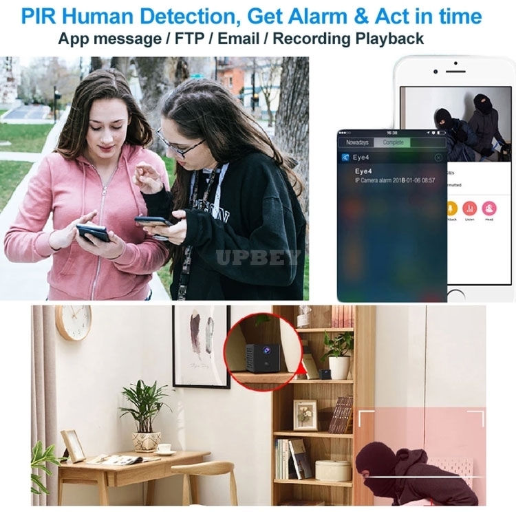 VStarcam CB72 Mini Camera 2 Years Battery 2600mAh IP Wireless Motion Detection Indoor Night Vision CCTV 1080P 4G SIM Card Wifi Security Alarm
