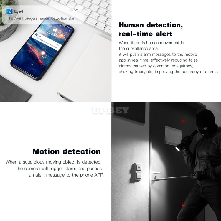 VStarcam AF81 IP Wireless Camera AI Face Recognition Motion Smoke Alarm Humanoid Crying Baby Detection Wifi Indoor Cloud Night Vision Security CCTV