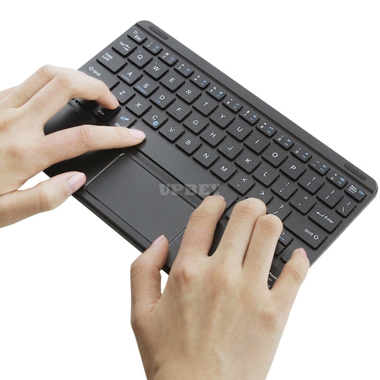 Universal Bluetooth Keyboard Black White Android IOS MAC OS Windows for Tablet iPad Smartphone Kit with Mouse Touch Pad Holder Stand