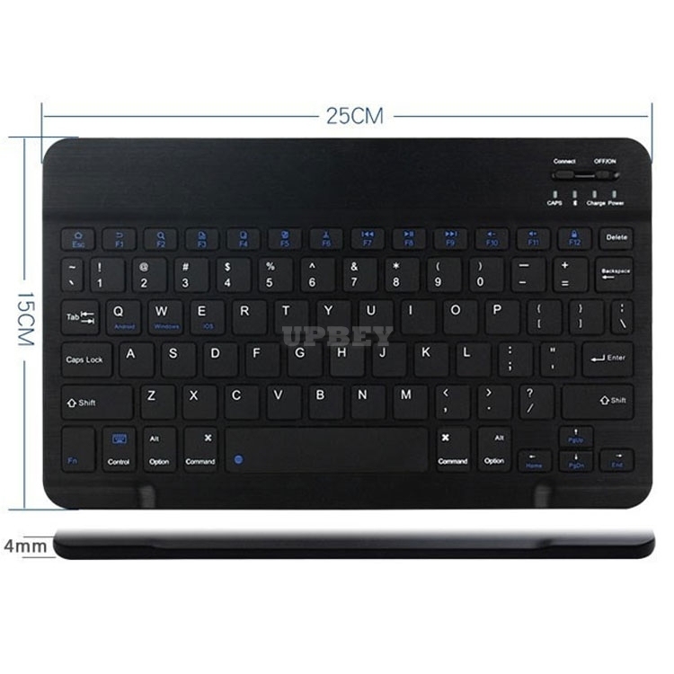 Universal Bluetooth Keyboard Black White Android IOS MAC OS Windows for Tablet iPad Smartphone Kit with Mouse Touch Pad Holder Stand