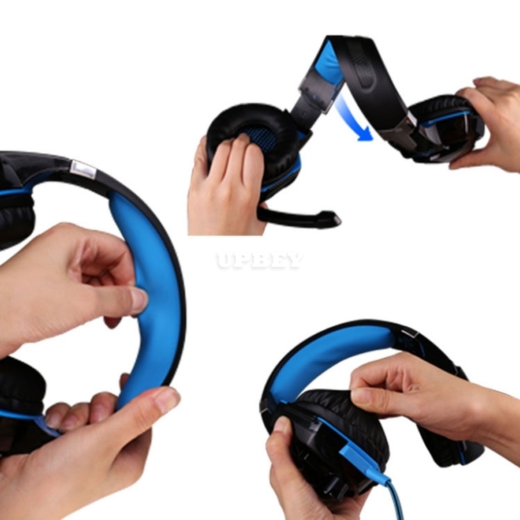 Cool Gaming 3.5mm Headset Mic LED Stereo Surround Headphones for PS3 PS4 PS5 Xbox Series S / X ONE 360 Blue Orange Black