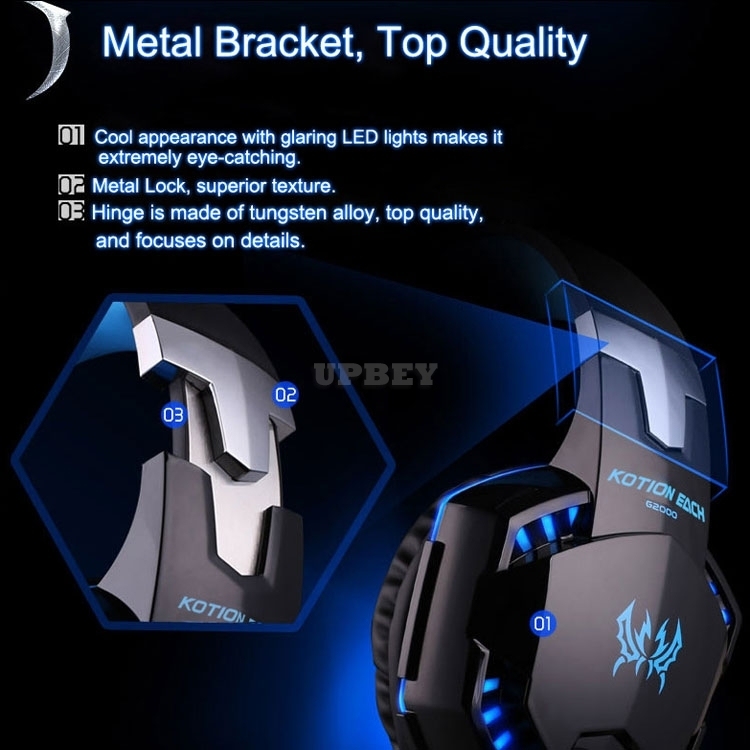 Cool Gaming 3.5mm Headset Mic LED Stereo Surround Headphones for PS3 PS4 PS5 Xbox Series S / X ONE 360 Blue Orange Black