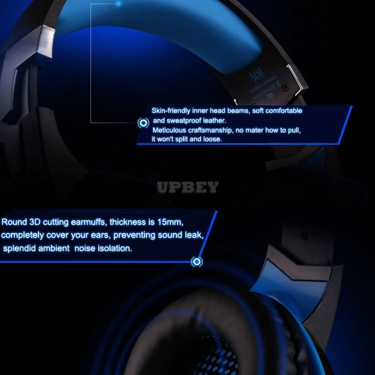 Cool Gaming 3.5mm Headset Mic LED Stereo Surround Headphones for PS3 PS4 PS5 Xbox Series S / X ONE 360 Blue Orange Black
