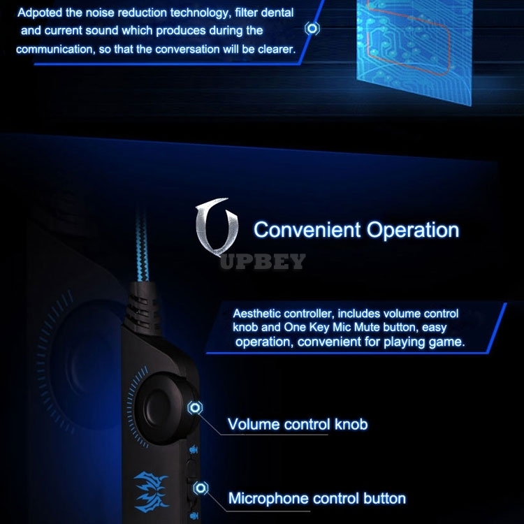 Cool Gaming 3.5mm Headset Mic LED Stereo Surround Headphones for PS3 PS4 PS5 Xbox Series S / X ONE 360 Blue Orange Black